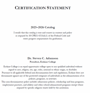 First page of the seminary catalog - click to open catalog